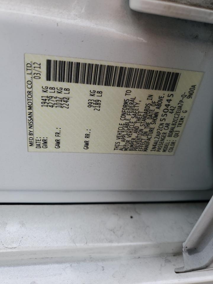2012 NISSAN ALTIMA