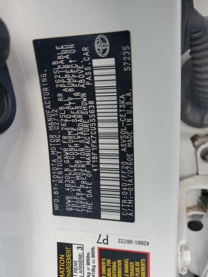2012 TOYOTA CAMRY