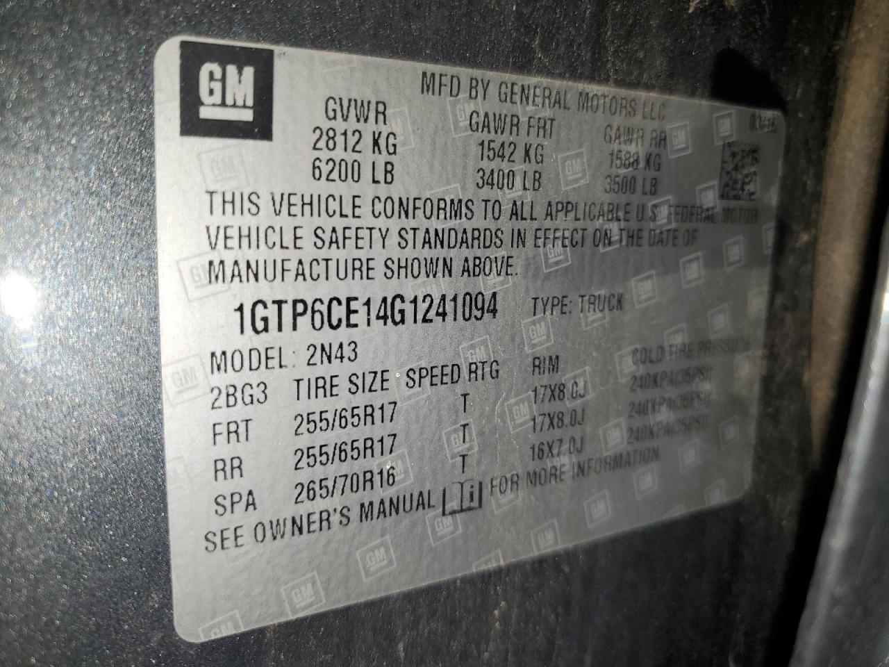 2016 GMC CANYON