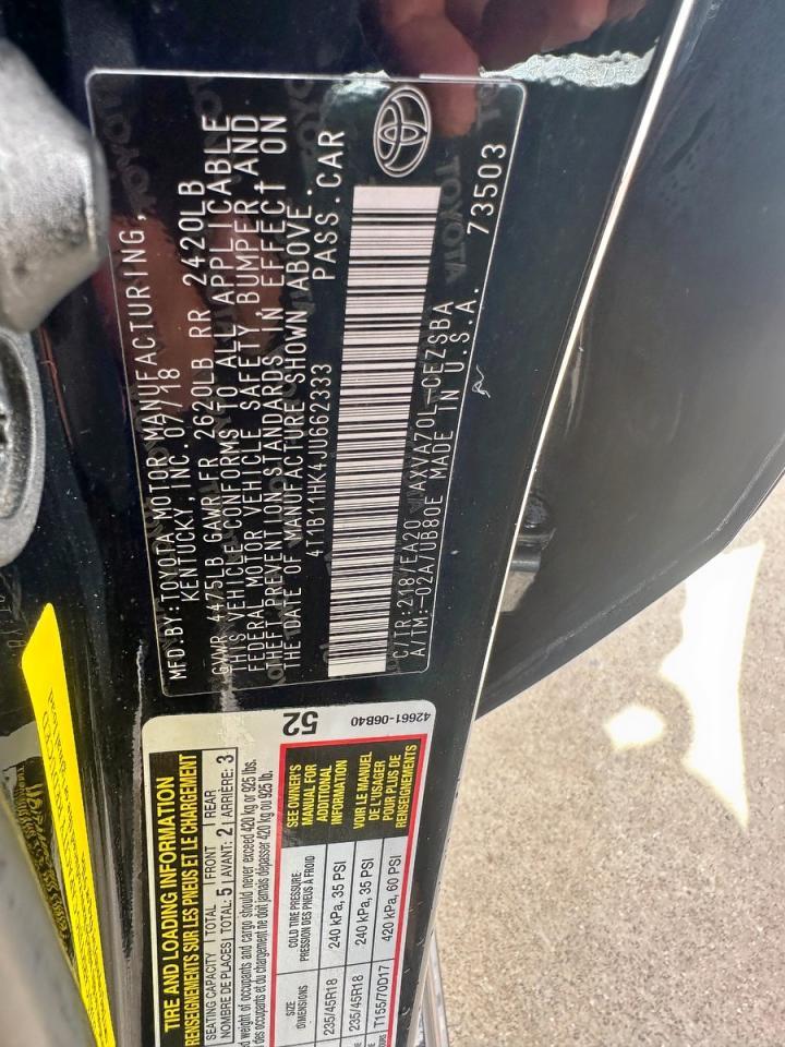 2018 TOYOTA CAMRY