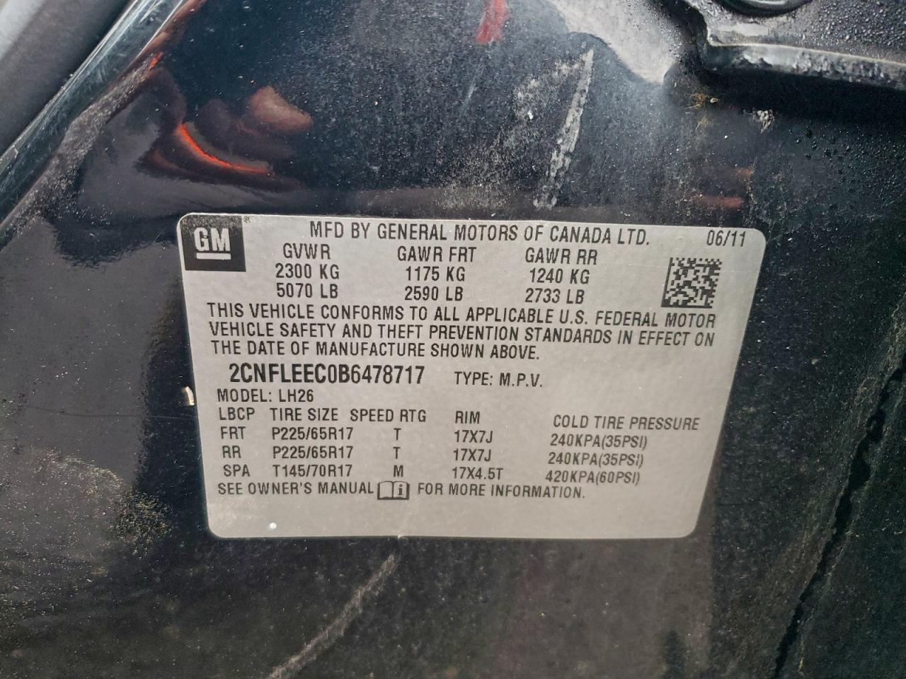 2011 CHEVROLET EQUINOX