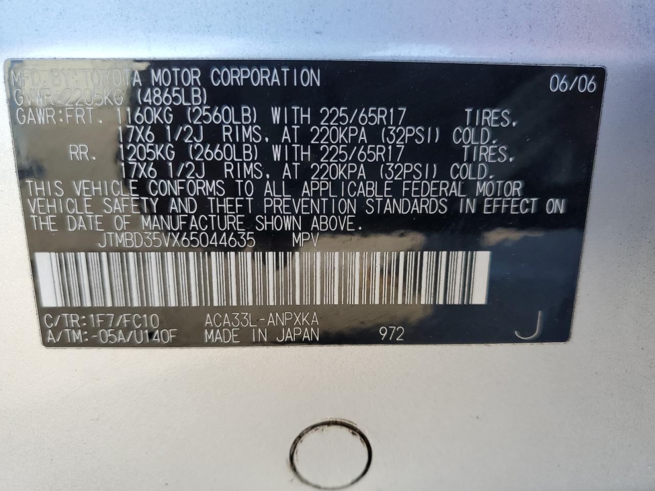 2006 TOYOTA RAV4