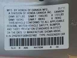 2011 HONDA CIVIC
