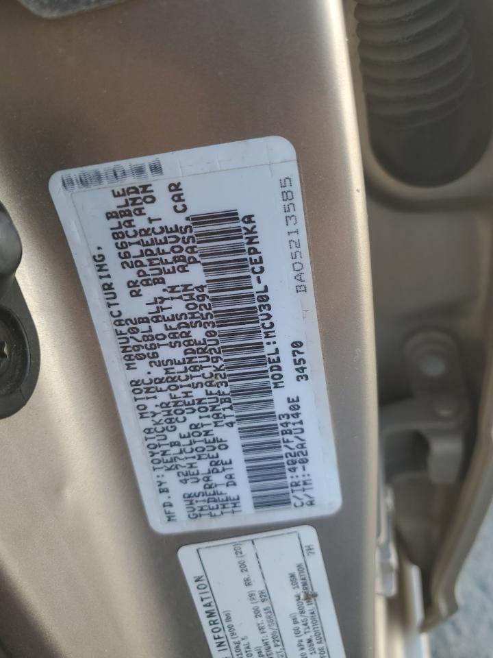 2002 TOYOTA CAMRY
