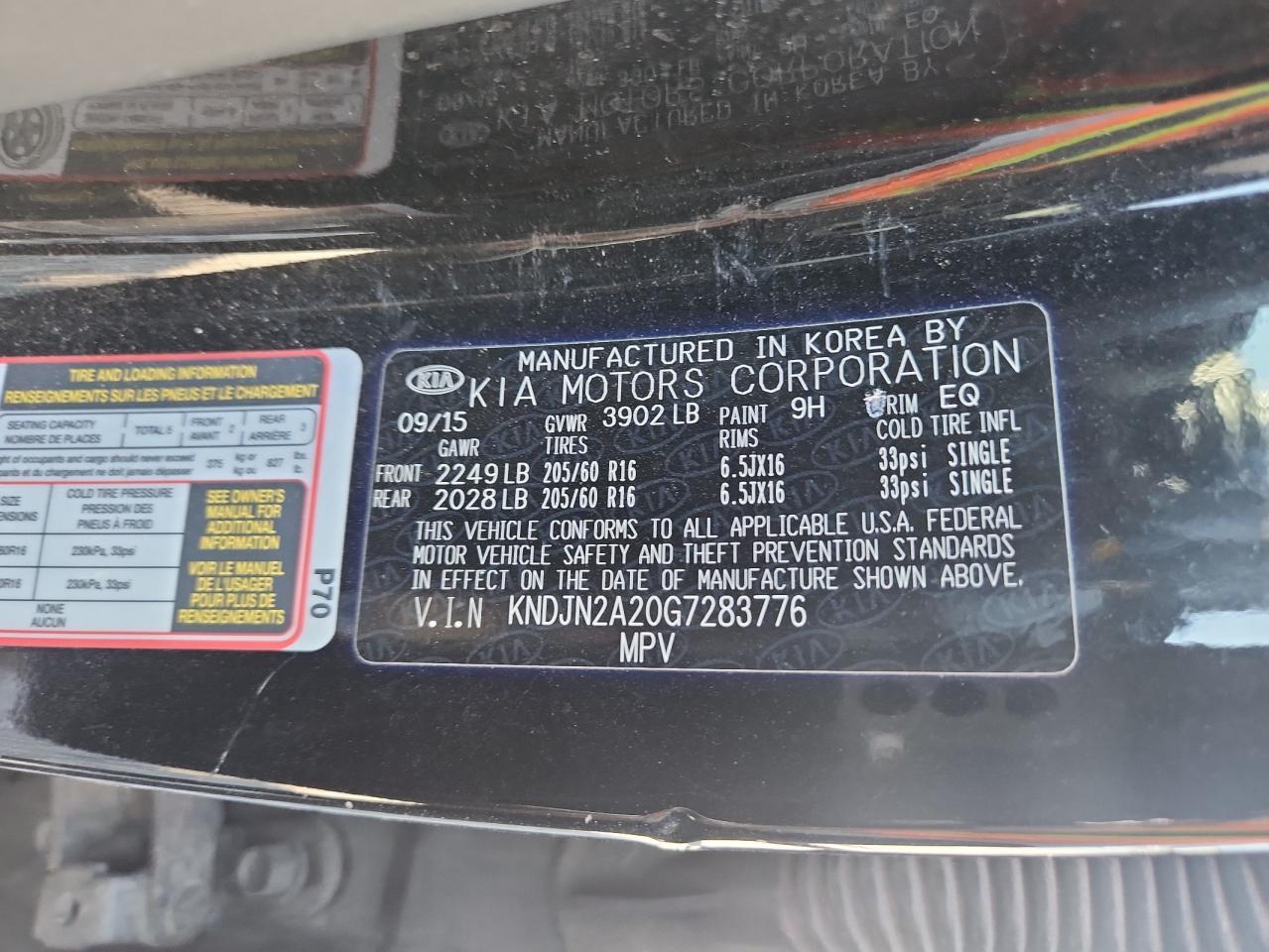 2016 KIA SOUL