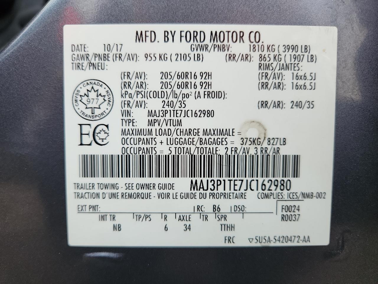 2018 FORD EcoSport