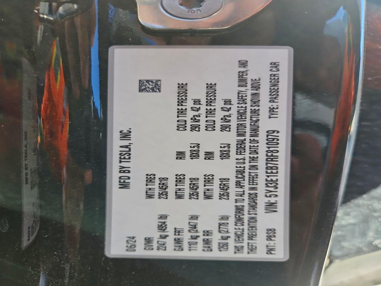 2024 TESLA MODEL 3