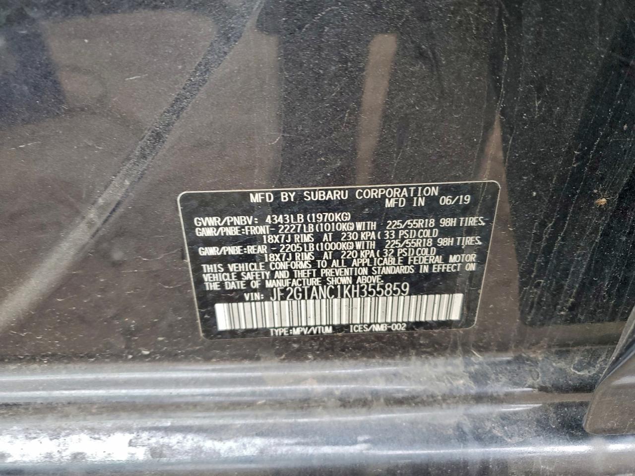 2019 SUBARU Crosstrek