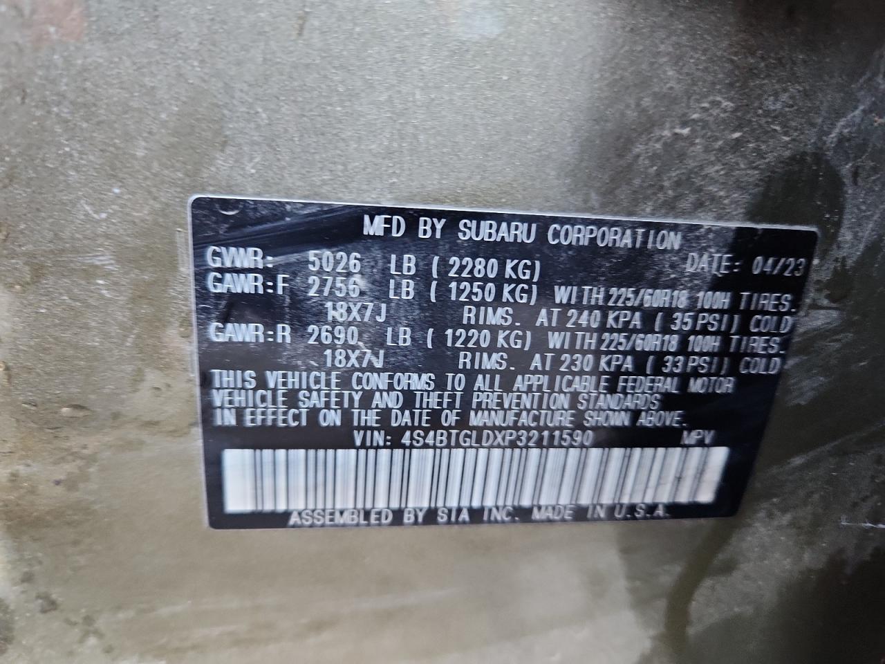 2023 SUBARU Outback