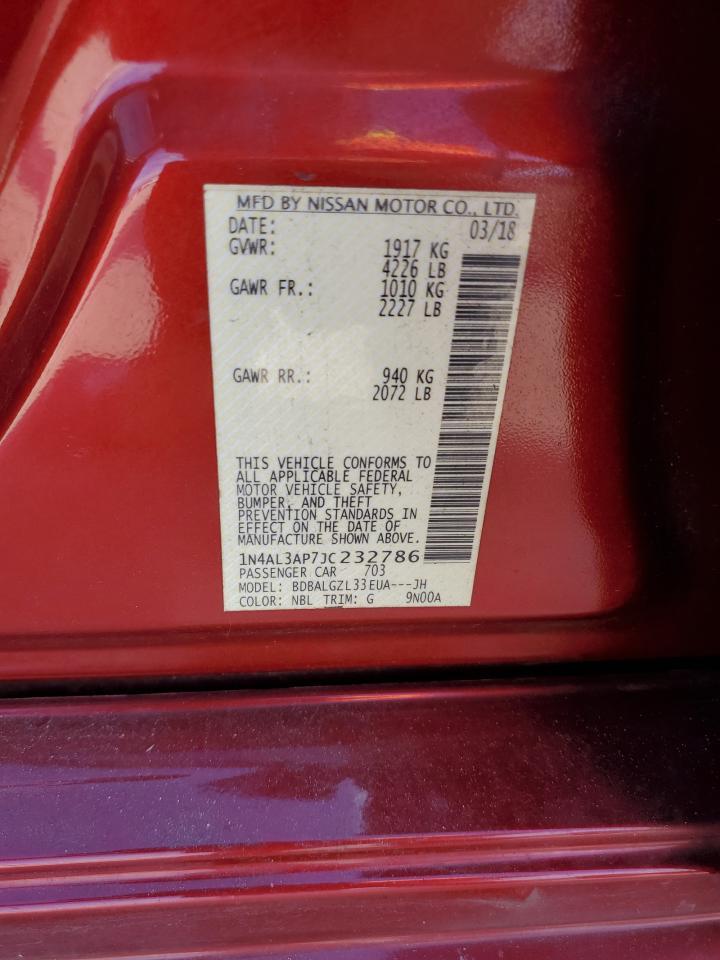 2018 NISSAN ALTIMA