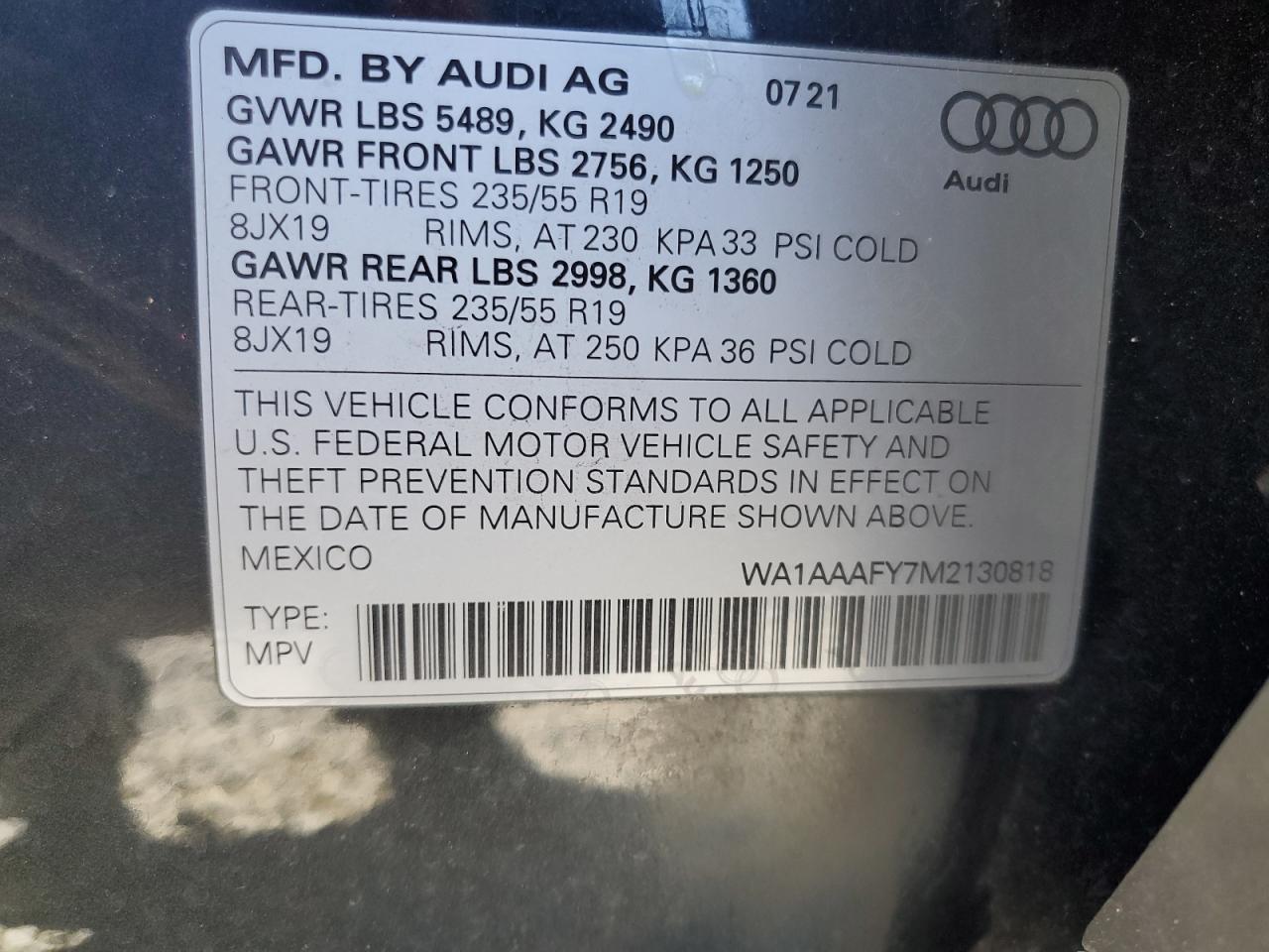 2021 AUDI Q5