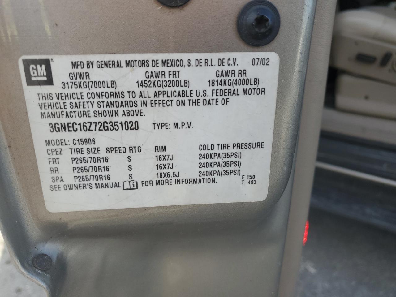 2002 CHEVROLET Suburban