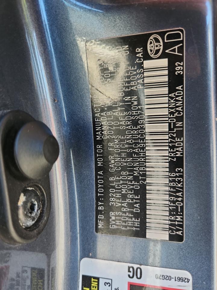 2014 TOYOTA COROLLA