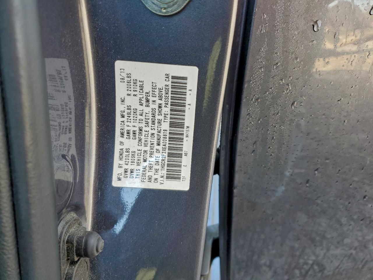 2014 HONDA ACCORD