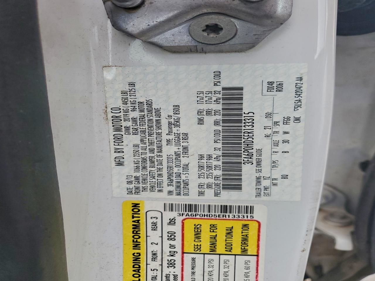 2014 FORD FUSION