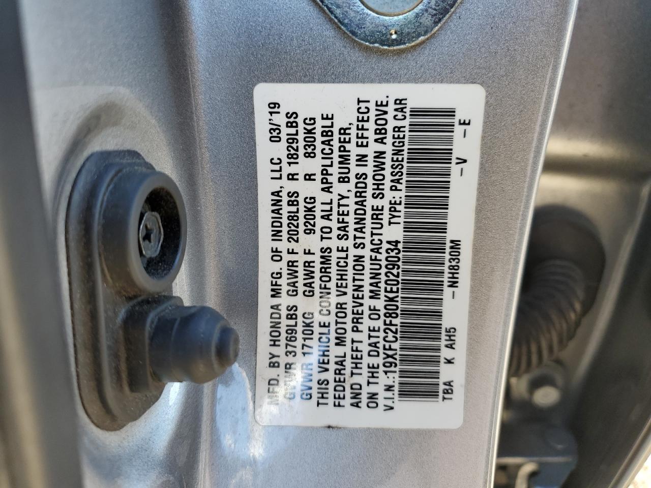 2019 HONDA CIVIC