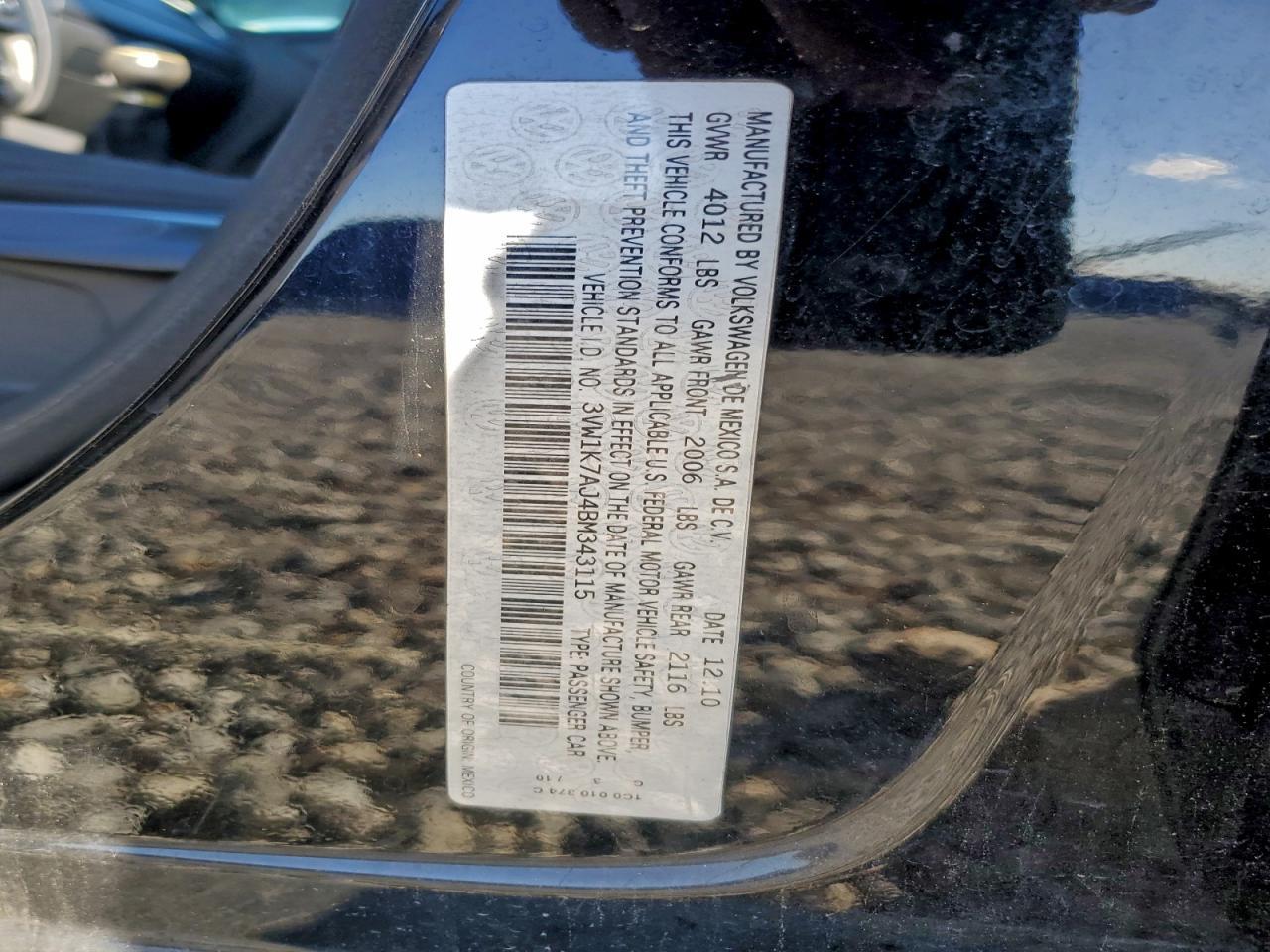 2011 VOLKSWAGEN JETTA