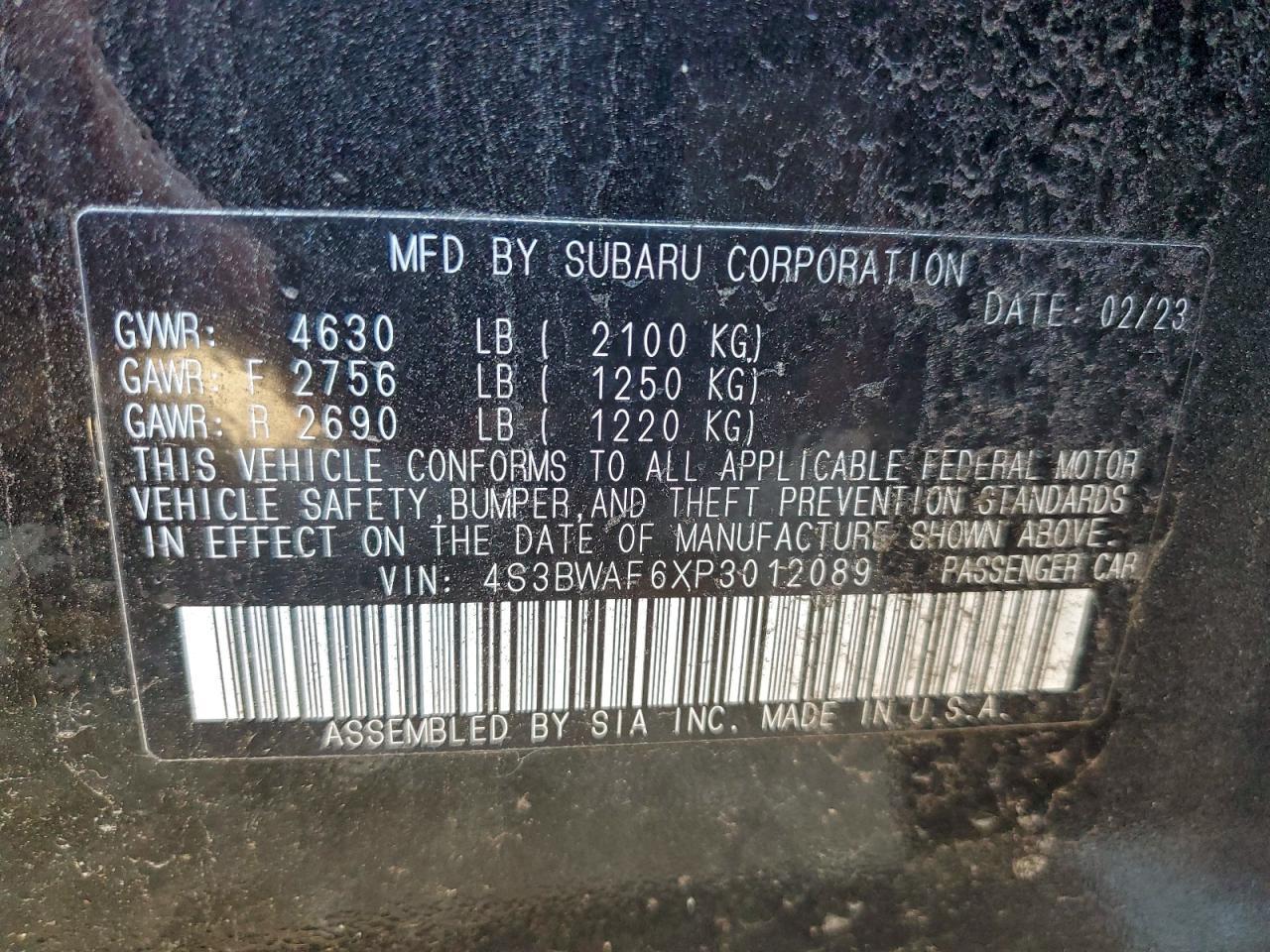 2023 SUBARU Legacy