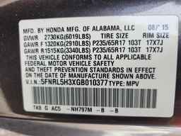 2016 HONDA ODYSSEY
