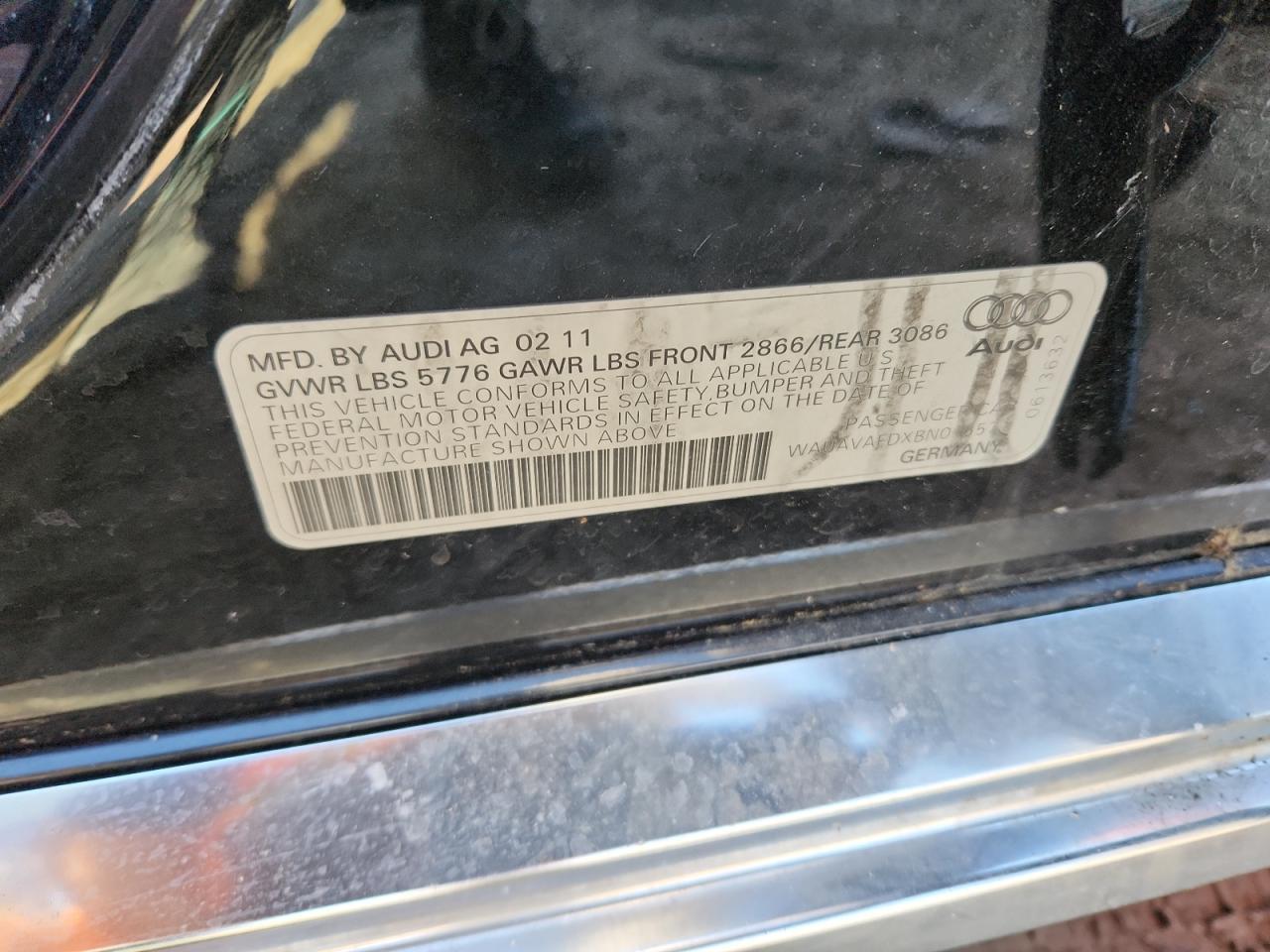 2011 AUDI A8 QUATTRO