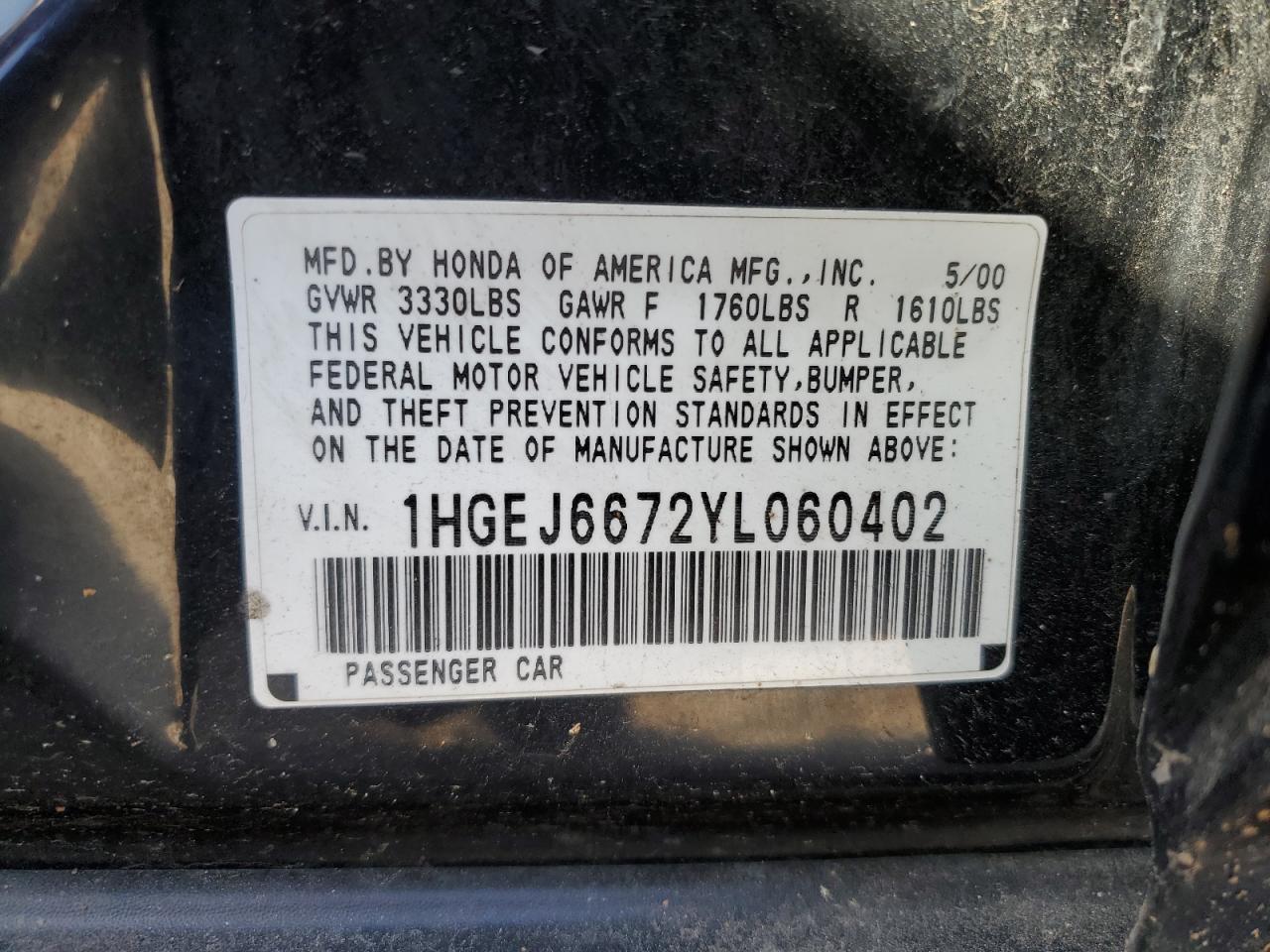 2000 HONDA CIVIC
