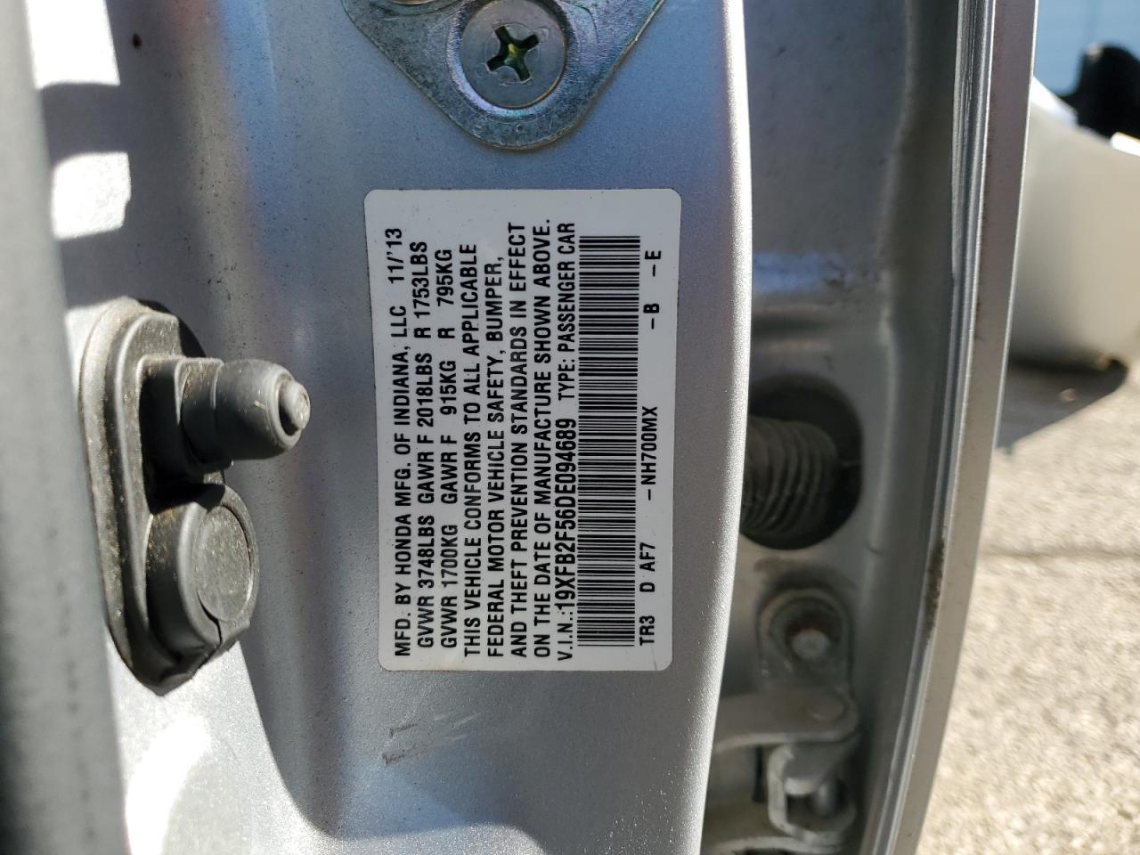 2013 HONDA CIVIC