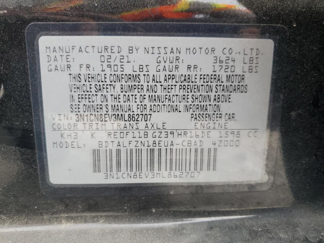 2021 NISSAN VERSA