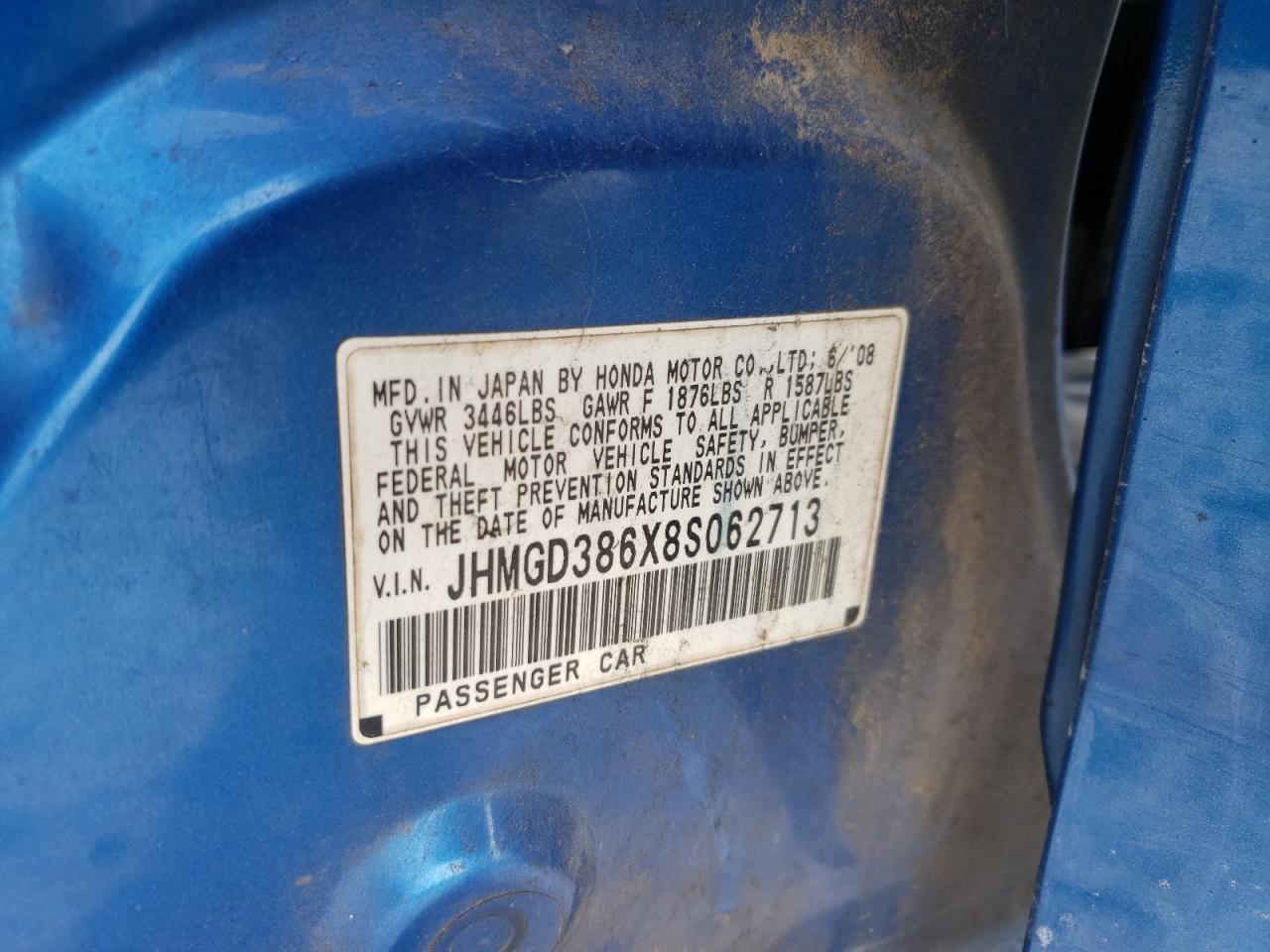 2008 HONDA FIT