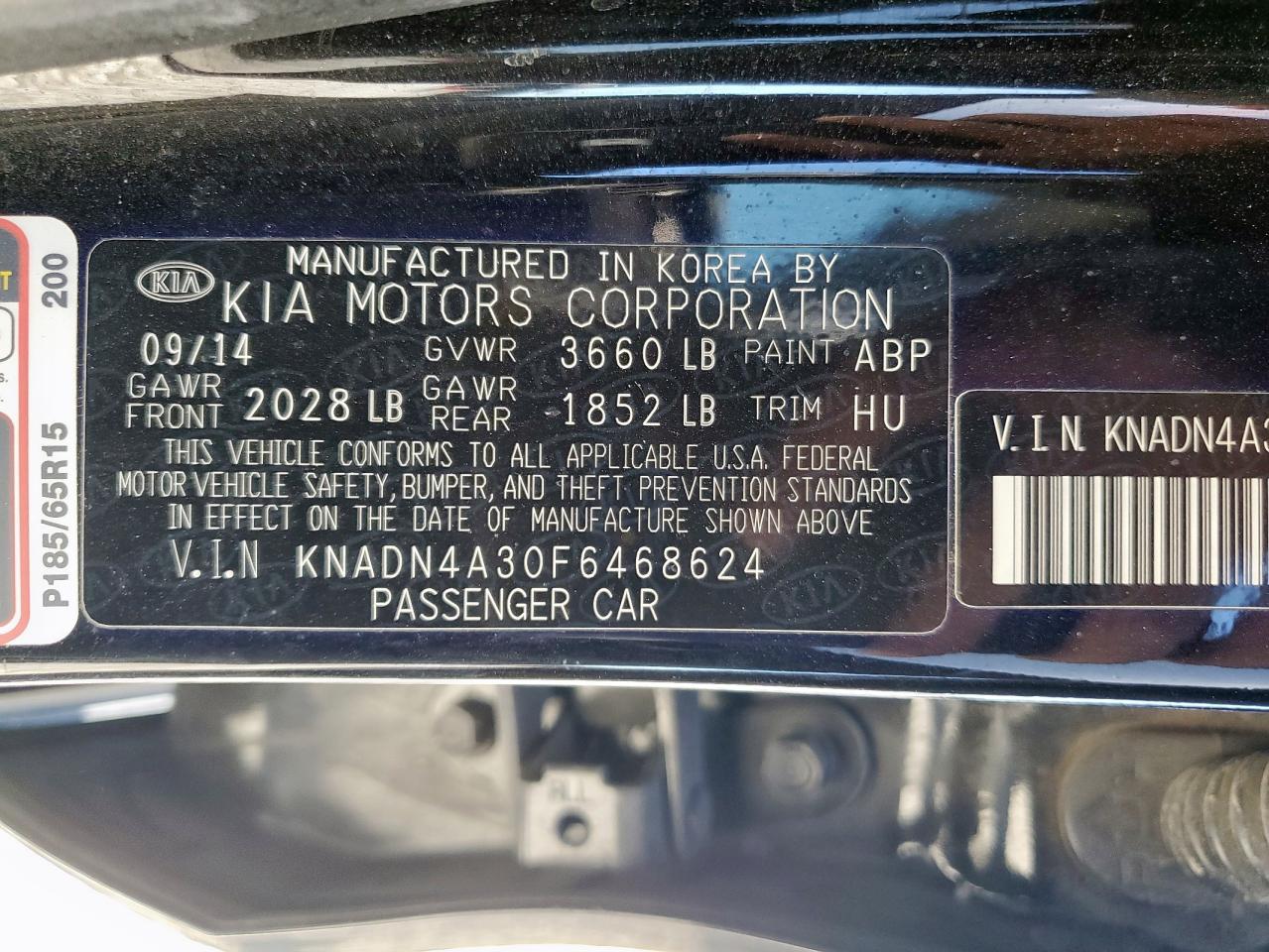 2015 KIA RIO