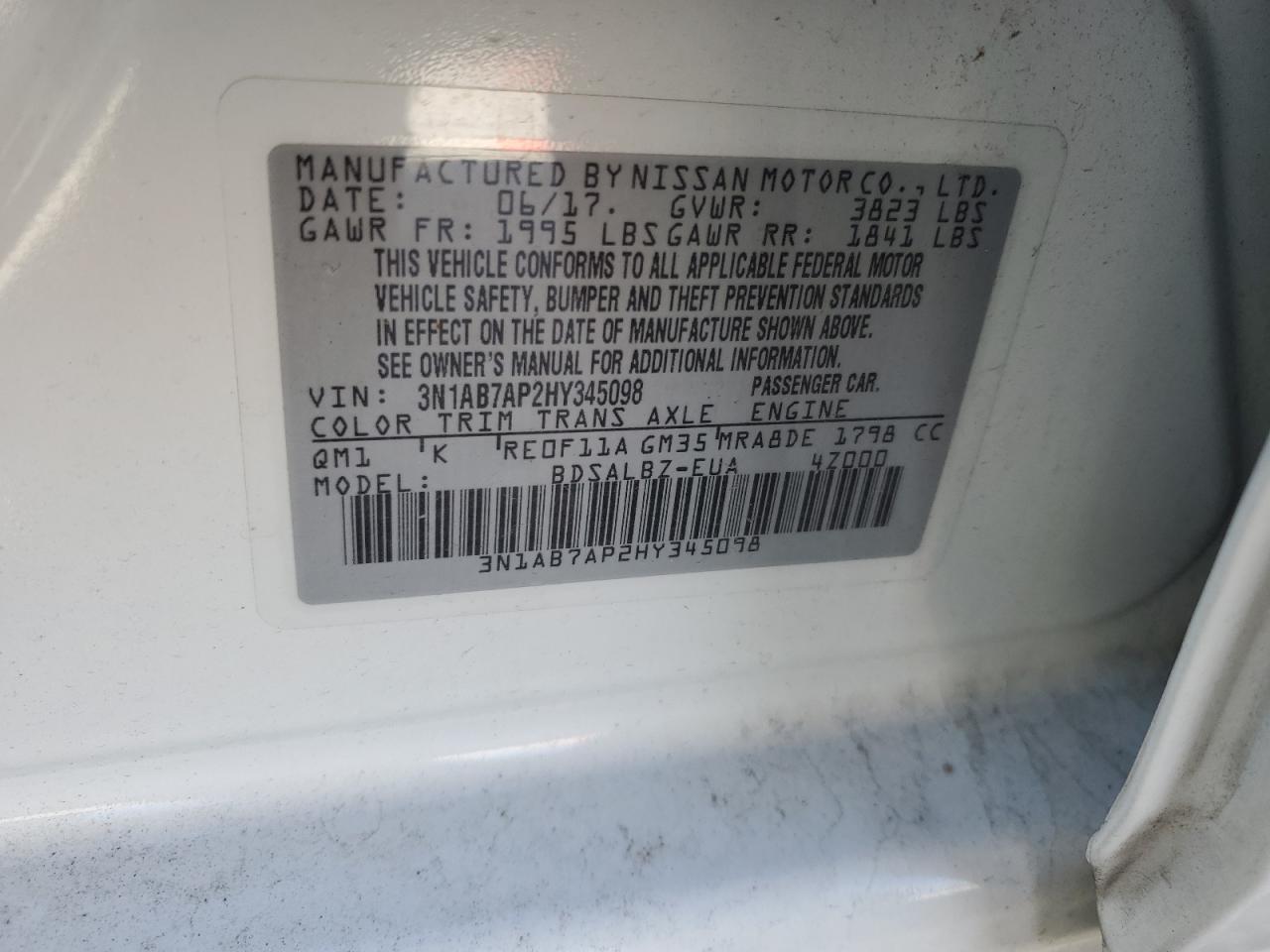 2017 NISSAN SENTRA