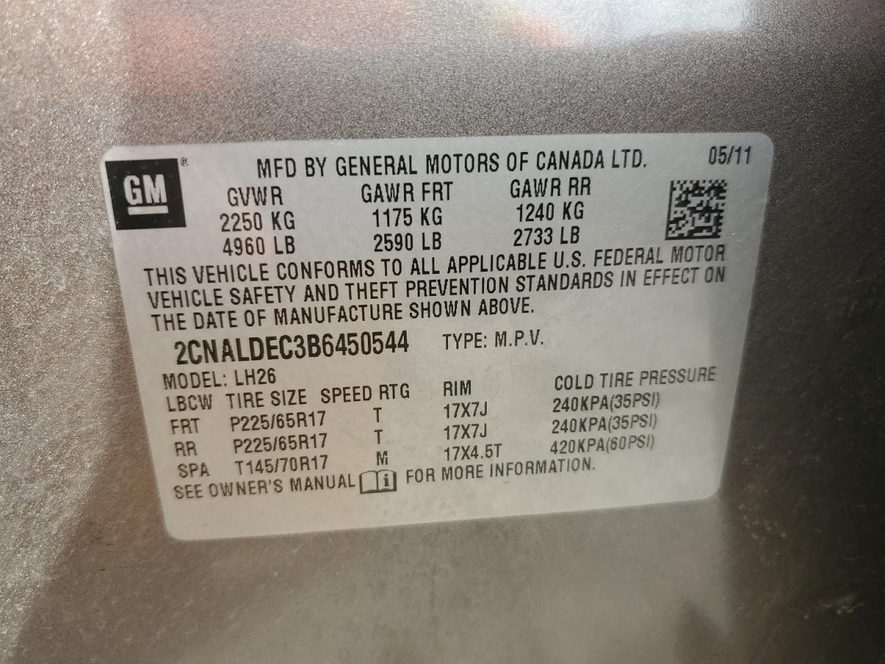 2011 CHEVROLET EQUINOX
