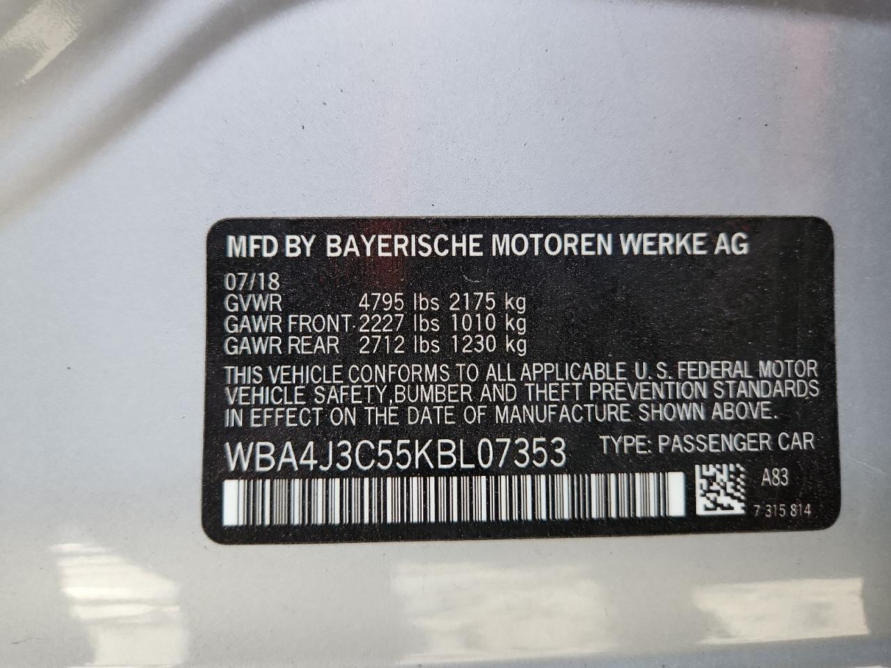 2019 BMW 4 Series