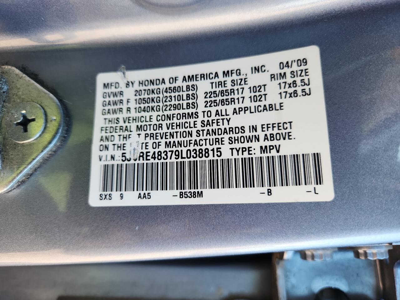 2009 HONDA CR-V