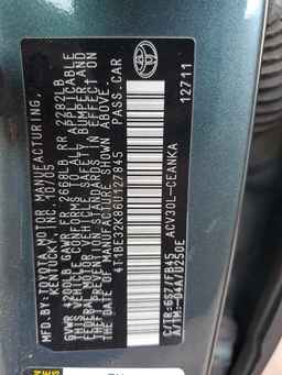 2006 TOYOTA CAMRY