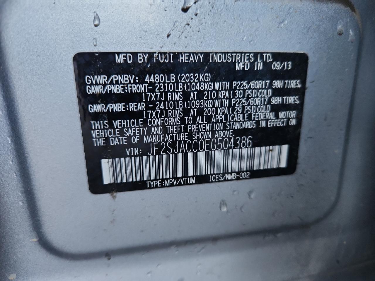 2014 SUBARU FORESTER