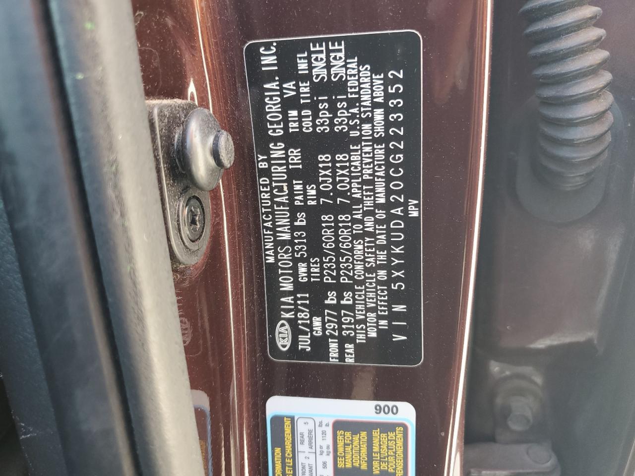 2012 KIA SORENTO