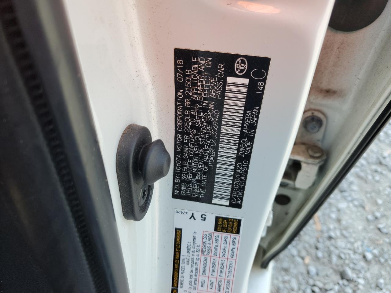 2018 TOYOTA PRIUS