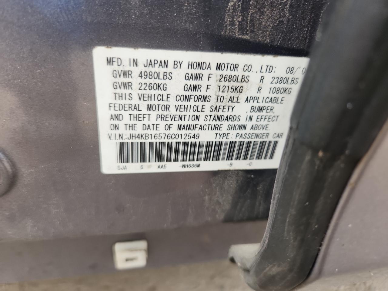 2006 ACURA RL