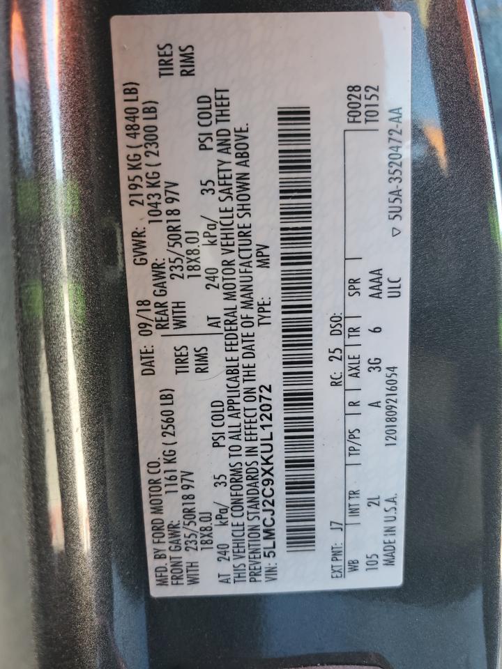 2019 LINCOLN MKC