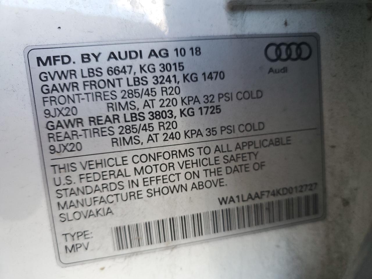 2019 AUDI Q7