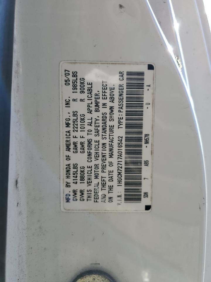 2007 HONDA ACCORD