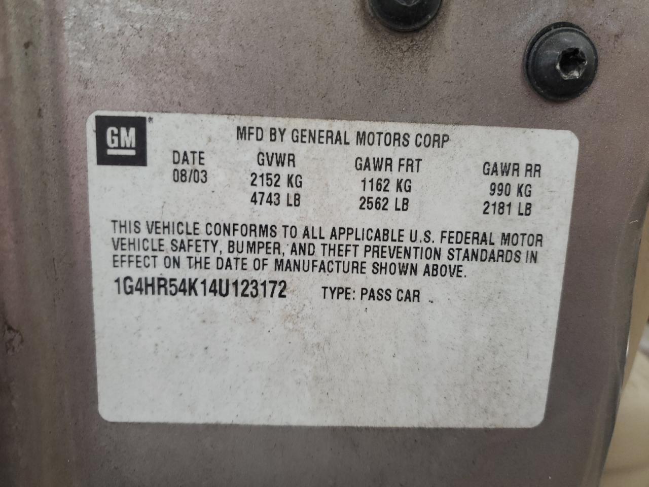 2004 BUICK Lesabre