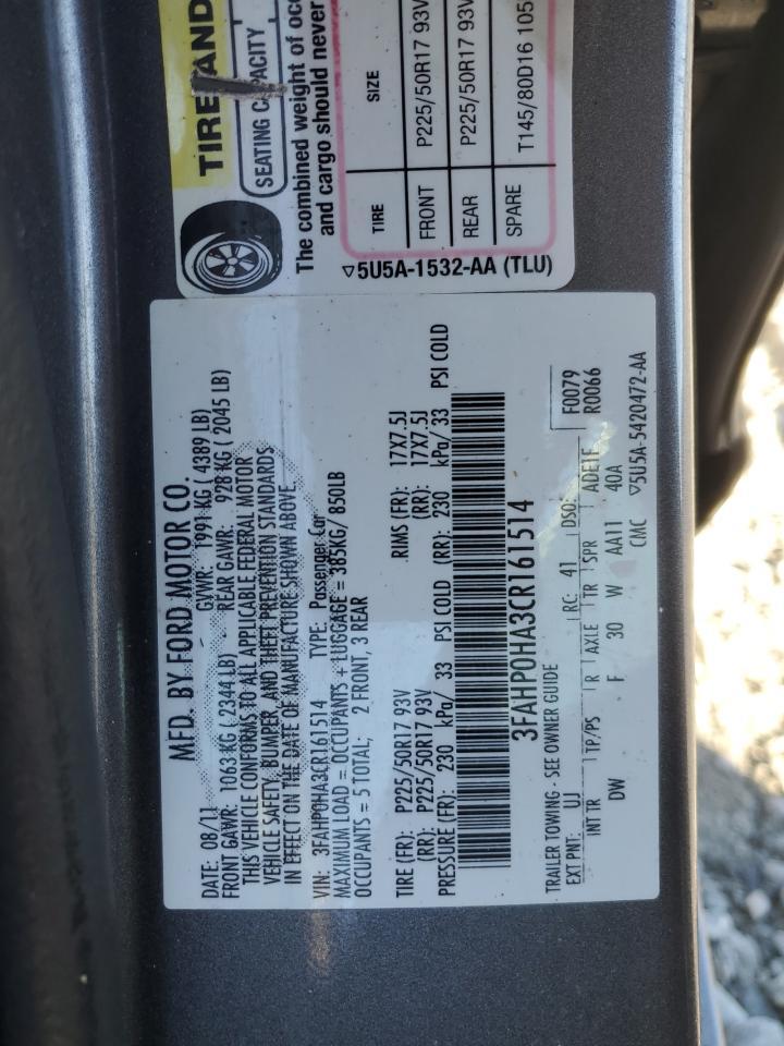 2012 FORD FUSION