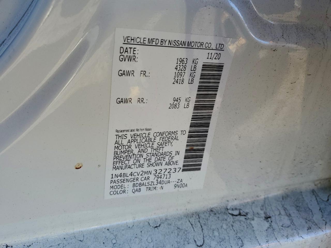 2021 NISSAN ALTIMA
