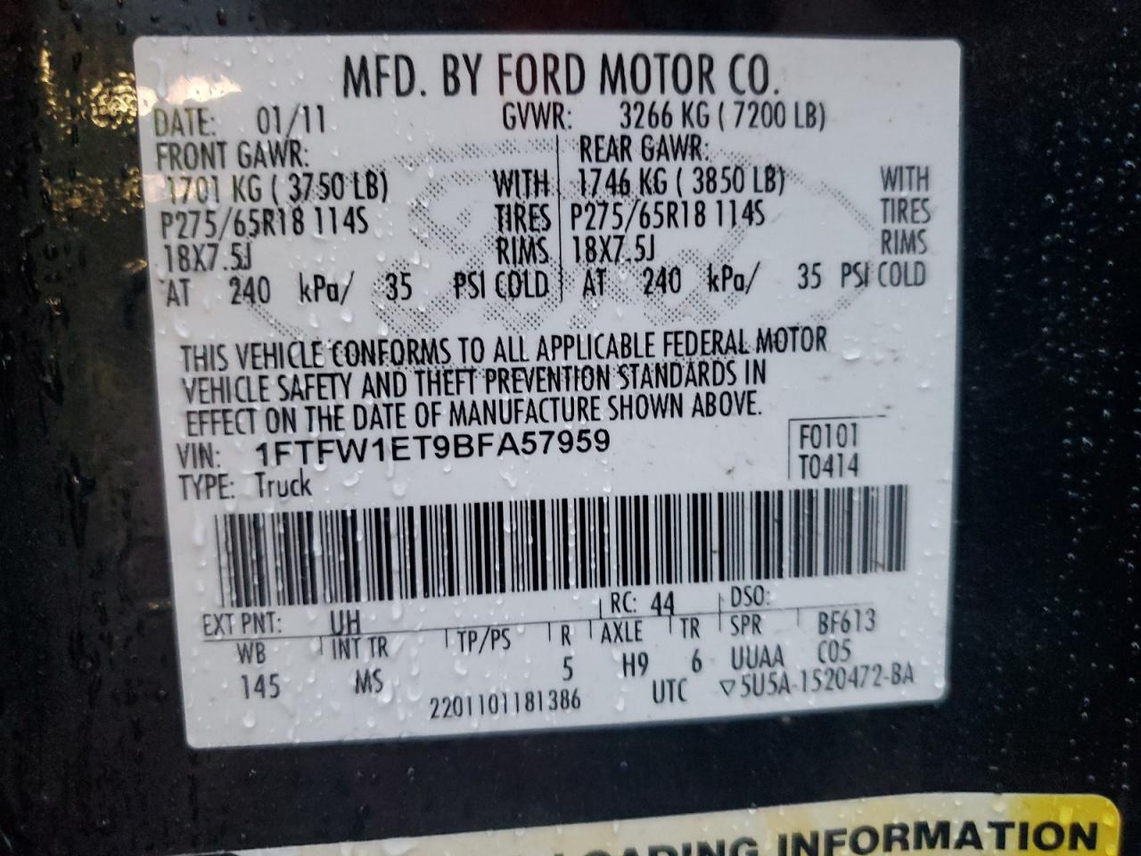 2011 FORD F-150