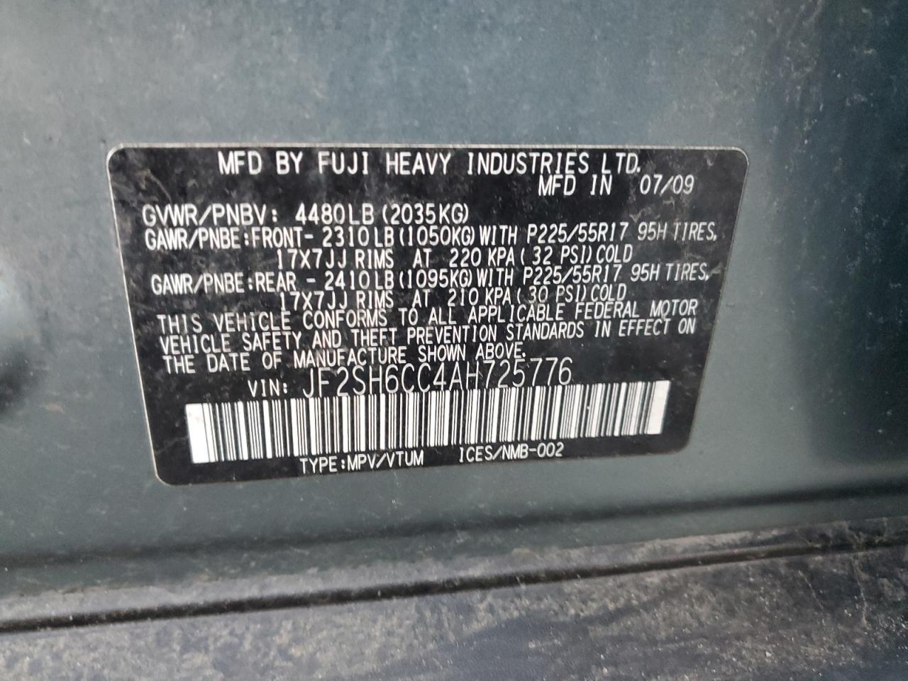 2010 SUBARU FORESTER