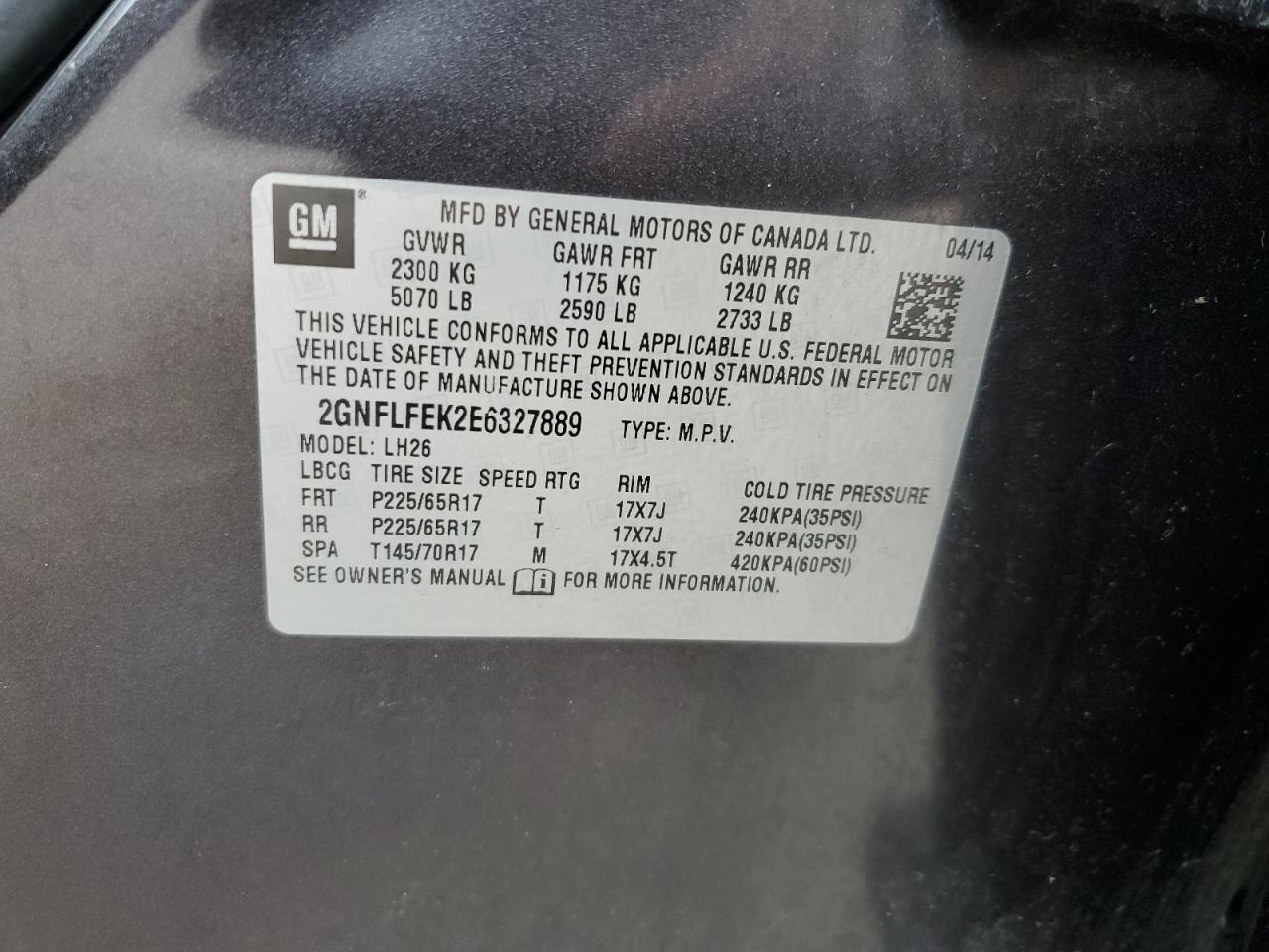 2014 CHEVROLET EQUINOX
