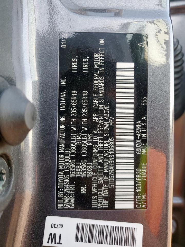 2022 TOYOTA HIGHLANDER
