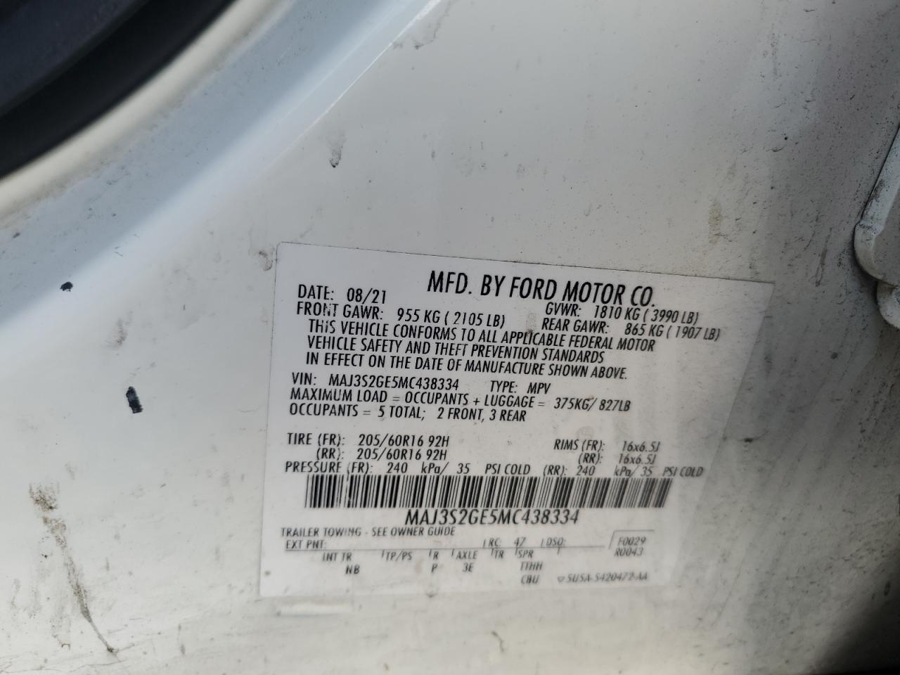 2021 FORD EcoSport
