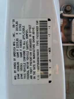 2009 HONDA ACCORD